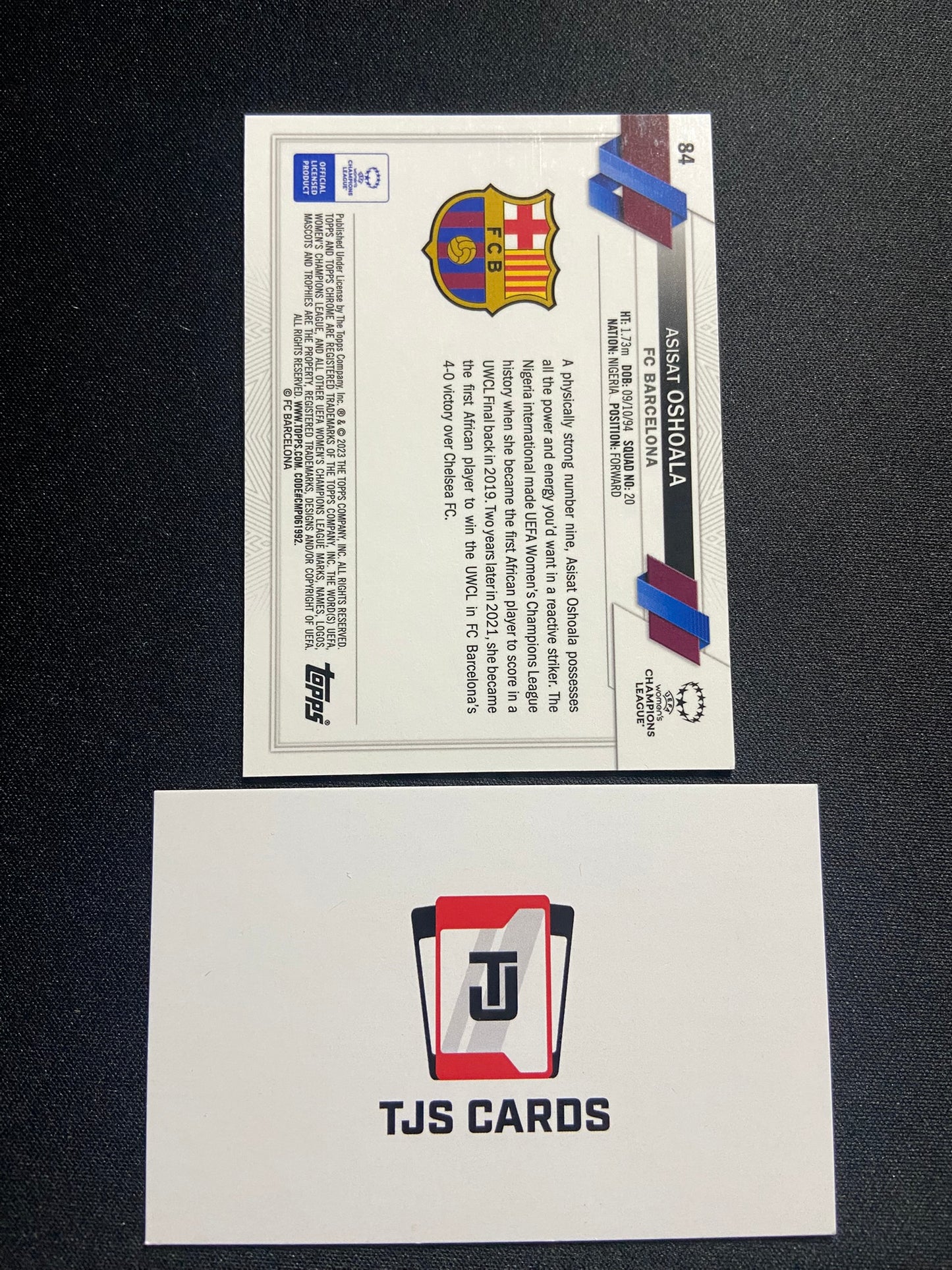 Asisat Oshoala - Rose Gold Mojo /125 - TOPPS Chrome UWCL 2022/23