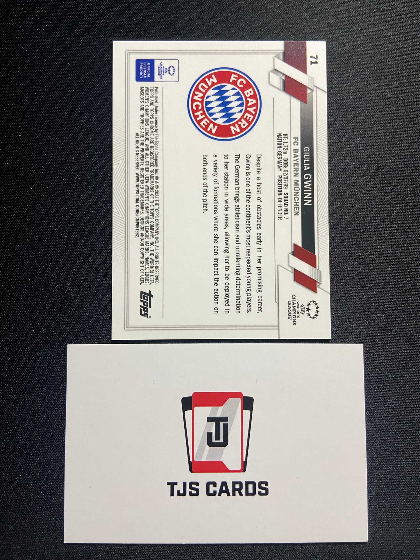 Giulia Gwinn - Neon Green /99 - TOPPS Chrome UWCL 2022/23