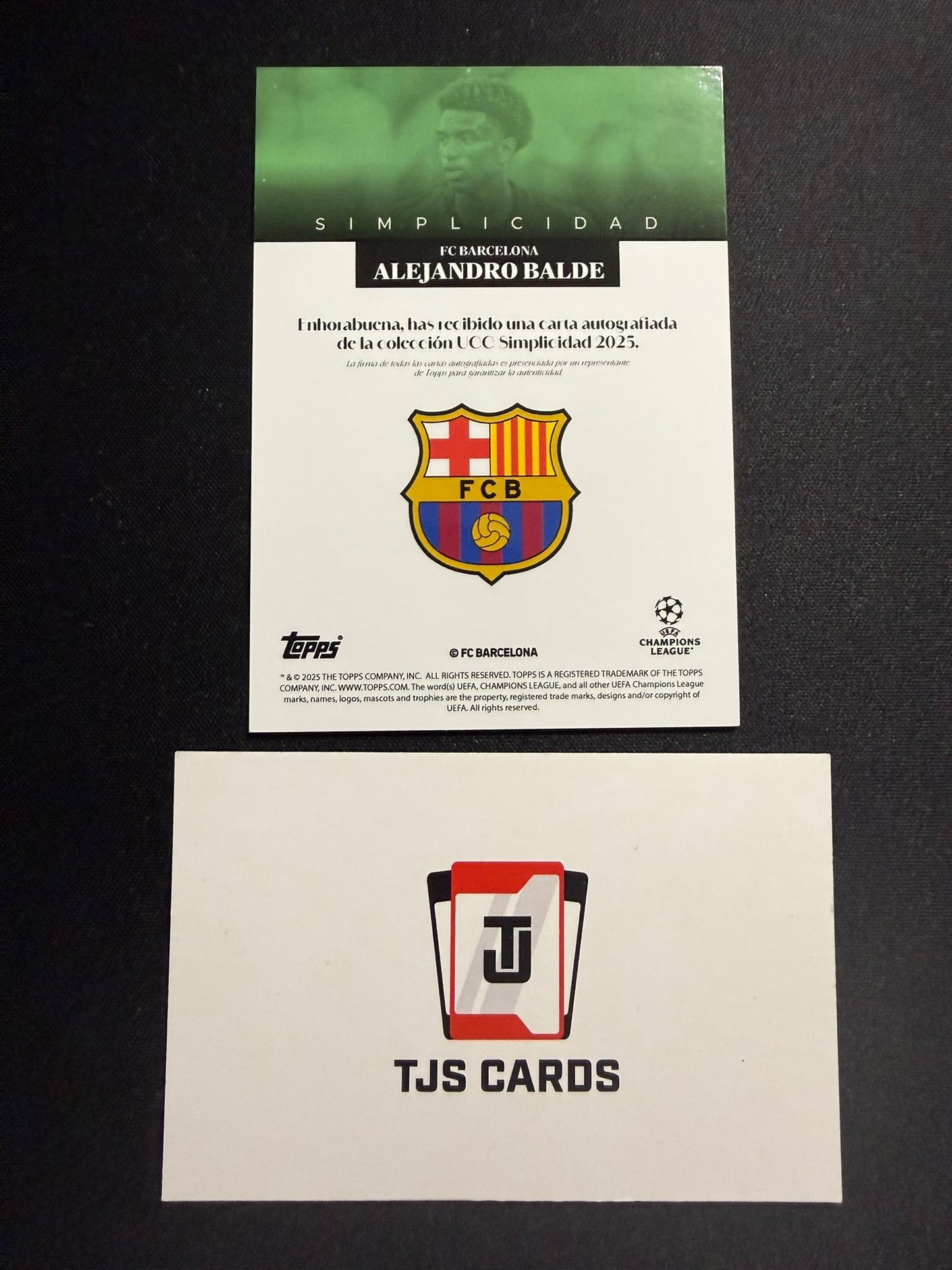 Alejandro Balde - Green Auto /99 - TOPPS UCC Simplicidad 2025