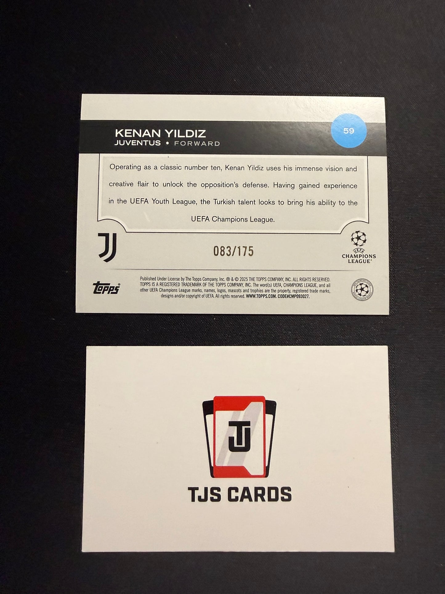 Kenan Yildiz - Yellow /175 - TOPPS UCC 2024/25