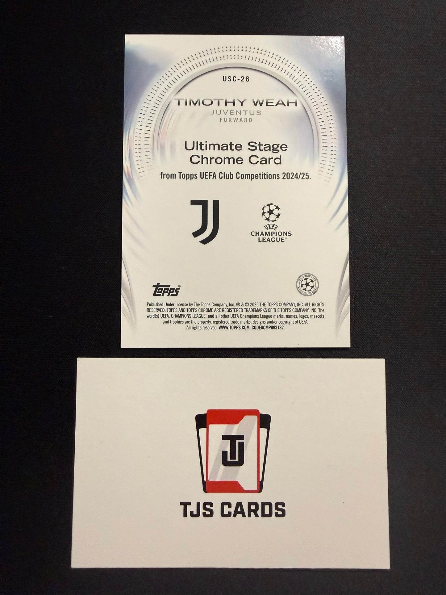 Timothy Weah - Green Ultimate Stage /199 - TOPPS UCC 2024/25