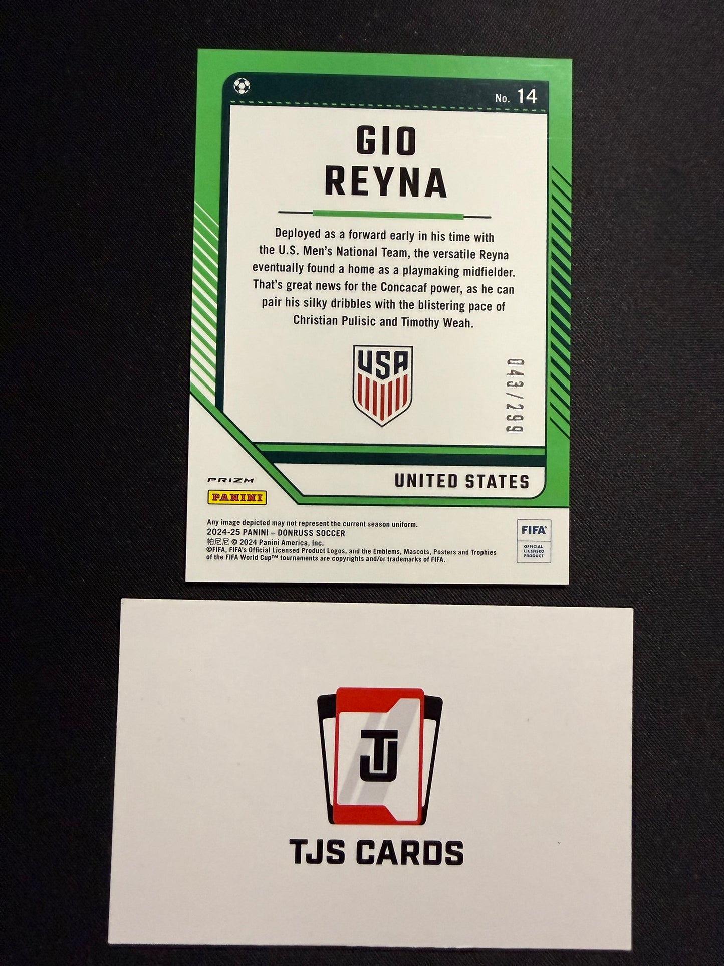 Gio Reyna - Red Optic /299 - Panini Donruss 2024/25