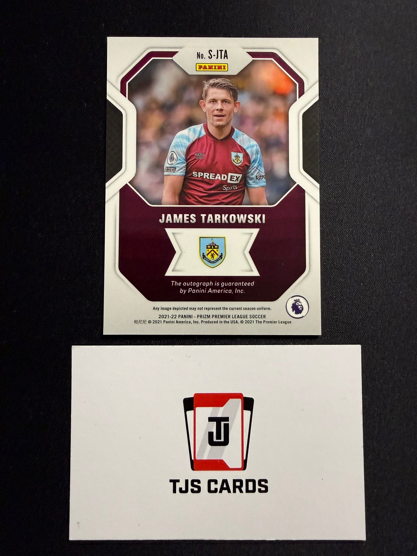 James Tarkowski - Auto - Panini Prizm Premier League 2021/22