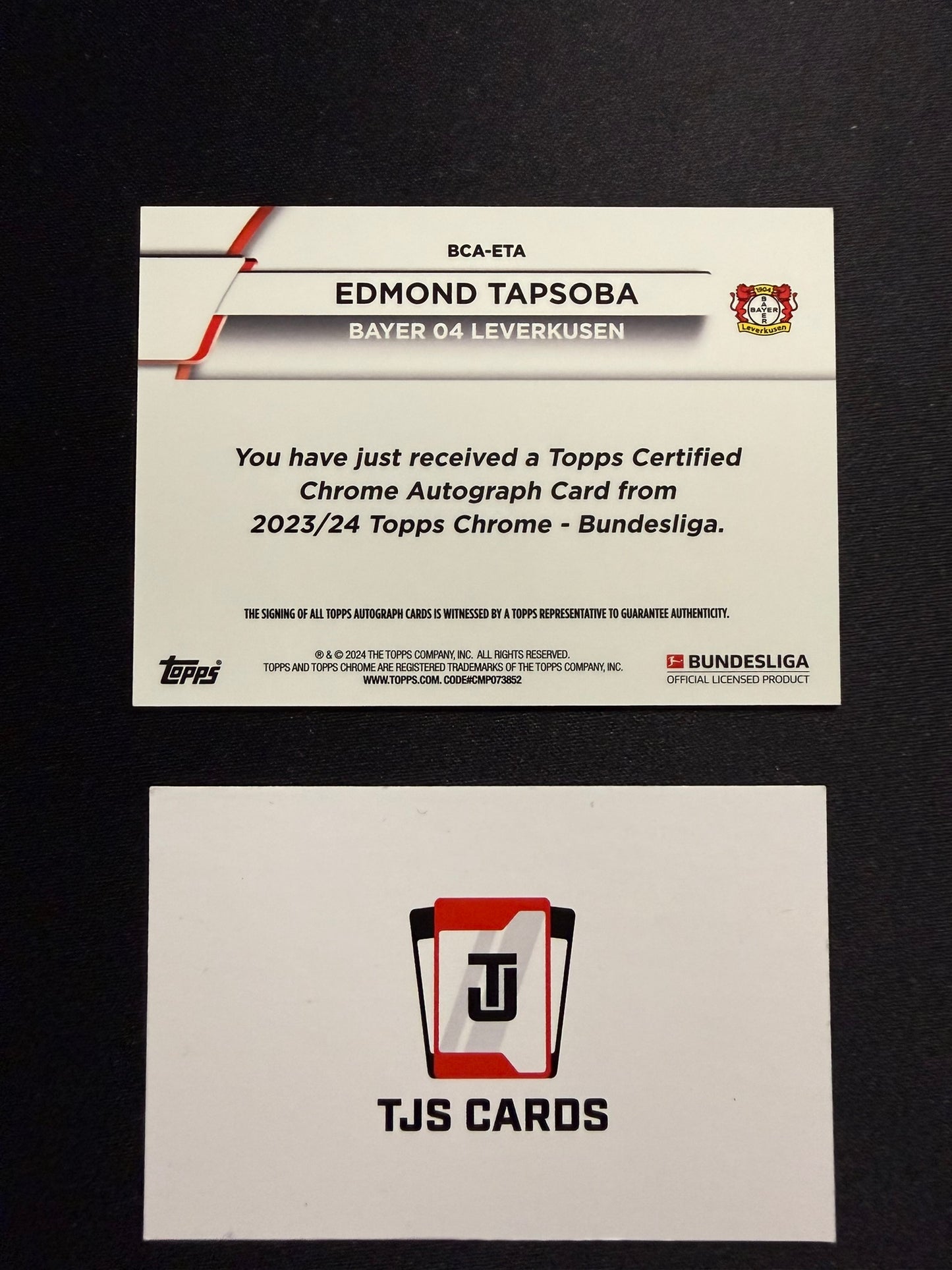 Edmond Tapsoba - Gold Auto /50 - TOPPS Chrome Bundesliga 2023/24
