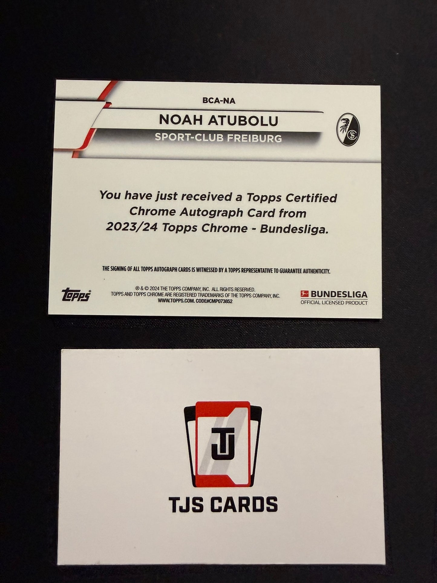Noah Atubolu - Rookie Auto - TOPPS Chrome Bundesliga 2023/24