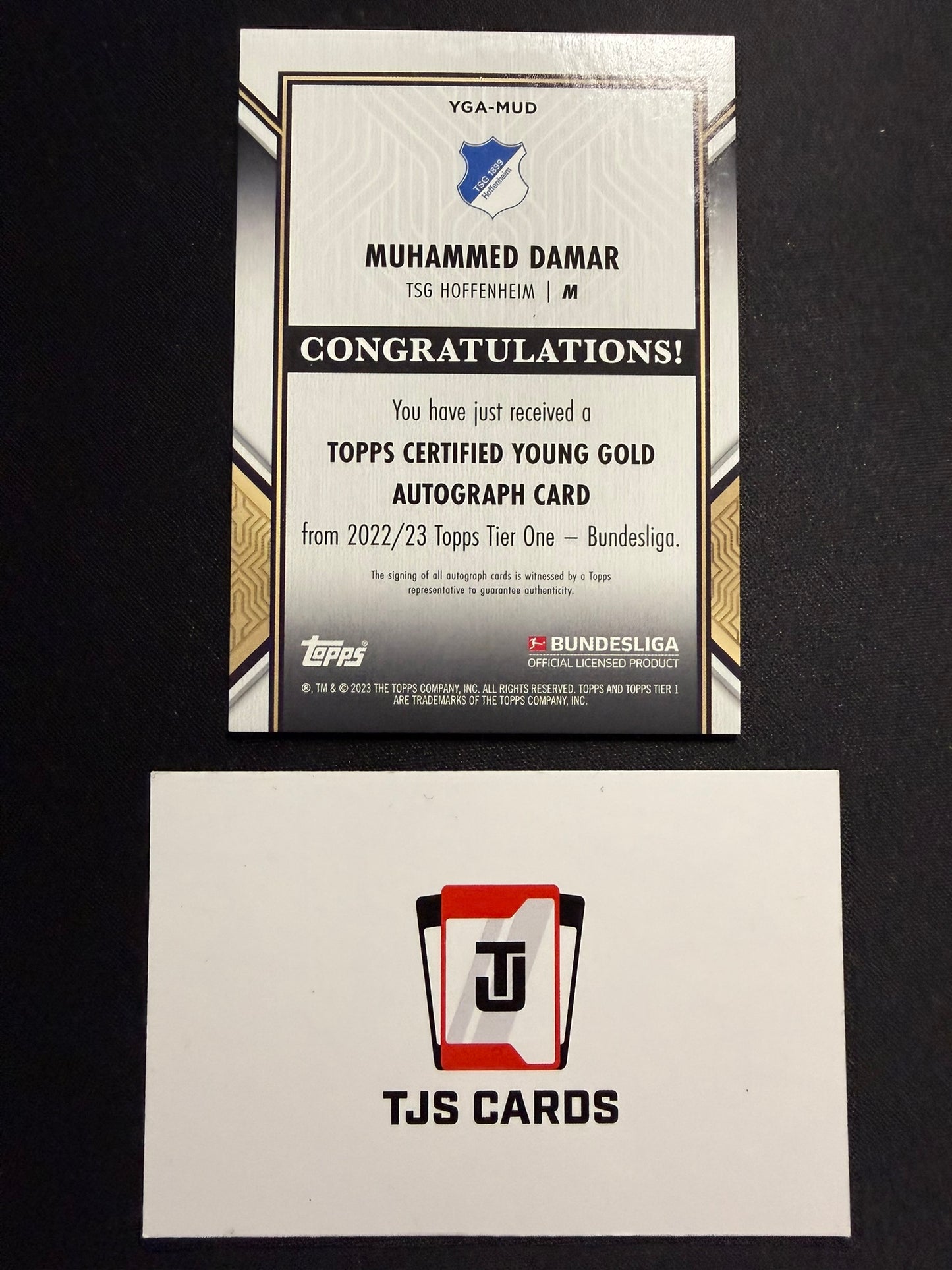 Muhammed Damar - Rookie Purple Auto /50 - TOPPS Bundesliga Tier One 2022/23