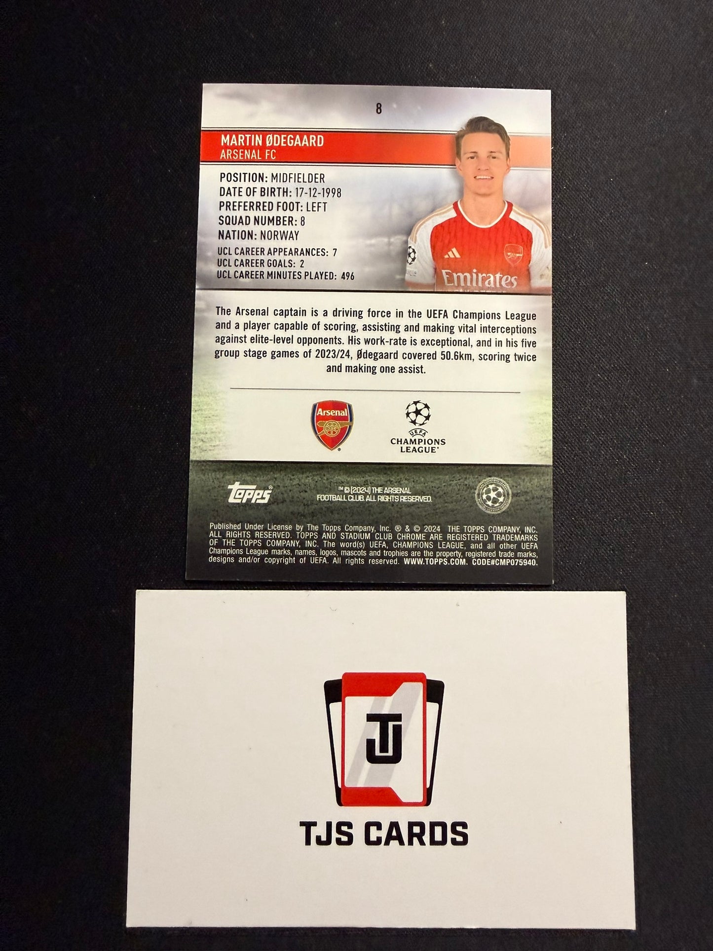 Martin Odegaard - Green Electric /125 - TOPPS Stadium Club Chrome UCL 2023/24
