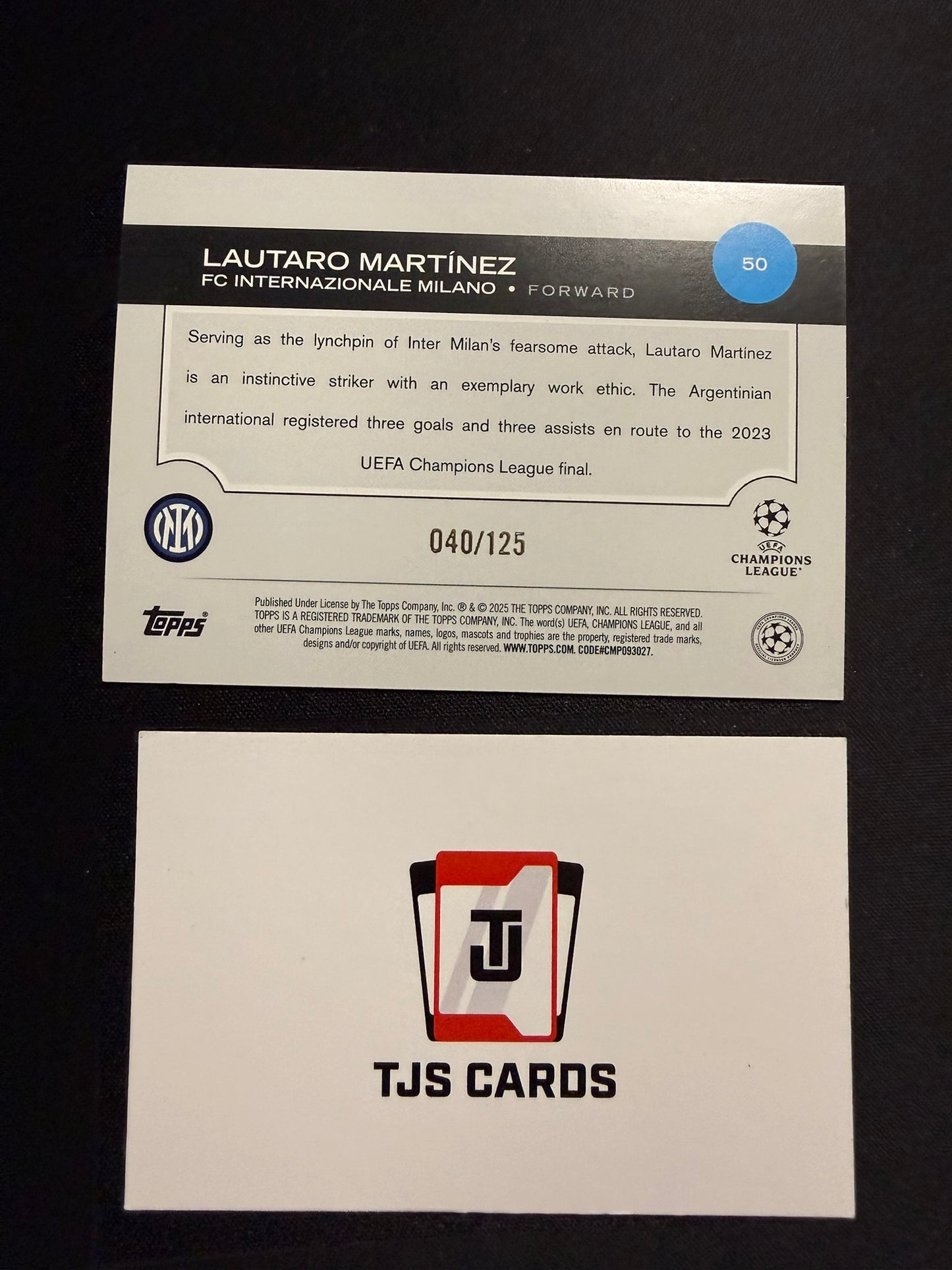 Lautaro Martinez - Blue /125 - TOPPS UCC 2024/25