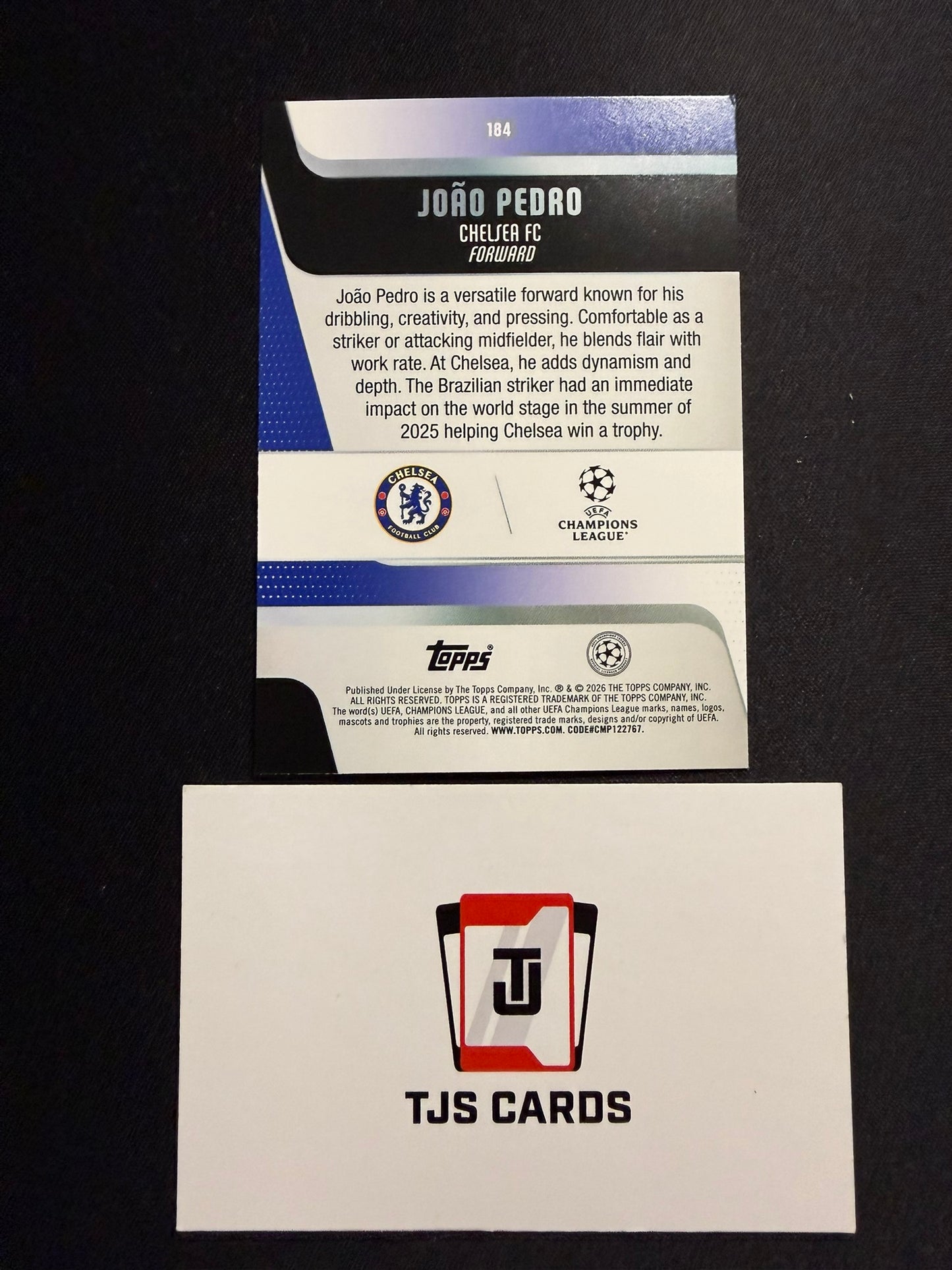 Joao Pedro - Blue /150 - TOPPS UCC 2025/26
