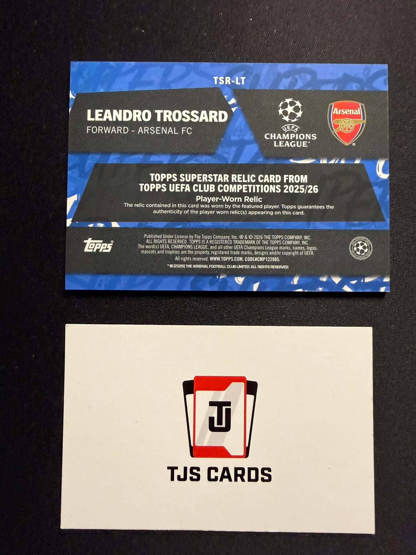 Leandro Trossard - Player-Worn Patch - TOPPS UCC 2025/26
