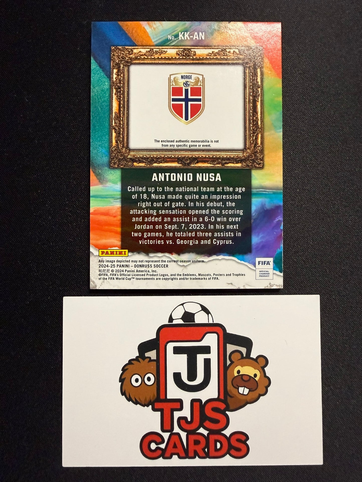 Antonio Nusa - Kit Kings Patch - Panini Donruss 2024/25