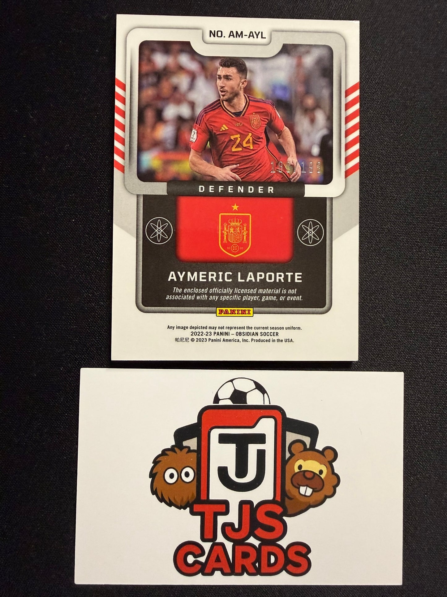 Aymeric Laporte - Atomic Material /199 - Panini Obsidian 2022/23