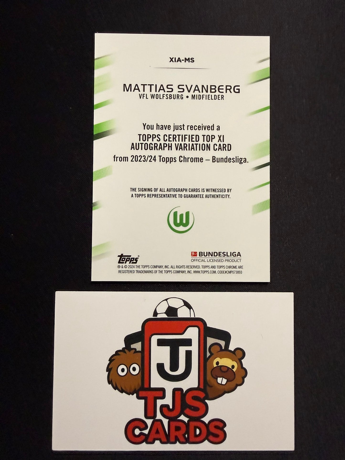 Mattias Svanberg - TOP XI Auto /50 - TOPPS Chrome Bundesliga 2023/24