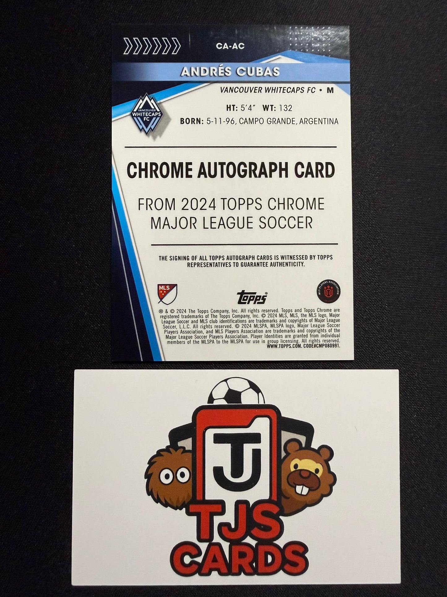 Andres Cubas - Auto - TOPPS Chrome MLS 2024
