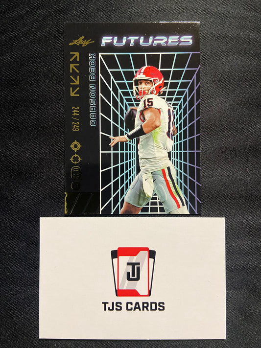 Carson Beck - Gold /249 - Leaf Futures 2024