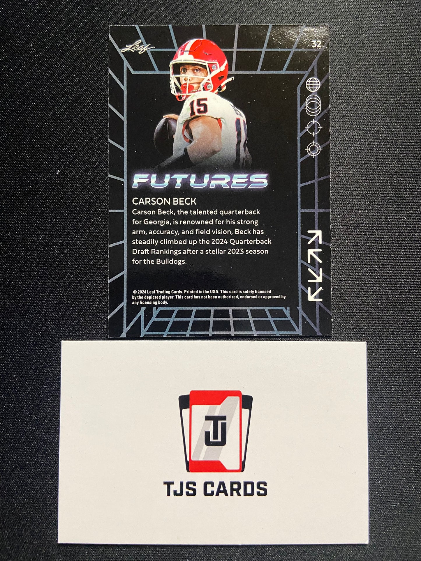 Carson Beck - Gold /249 - Leaf Futures 2024