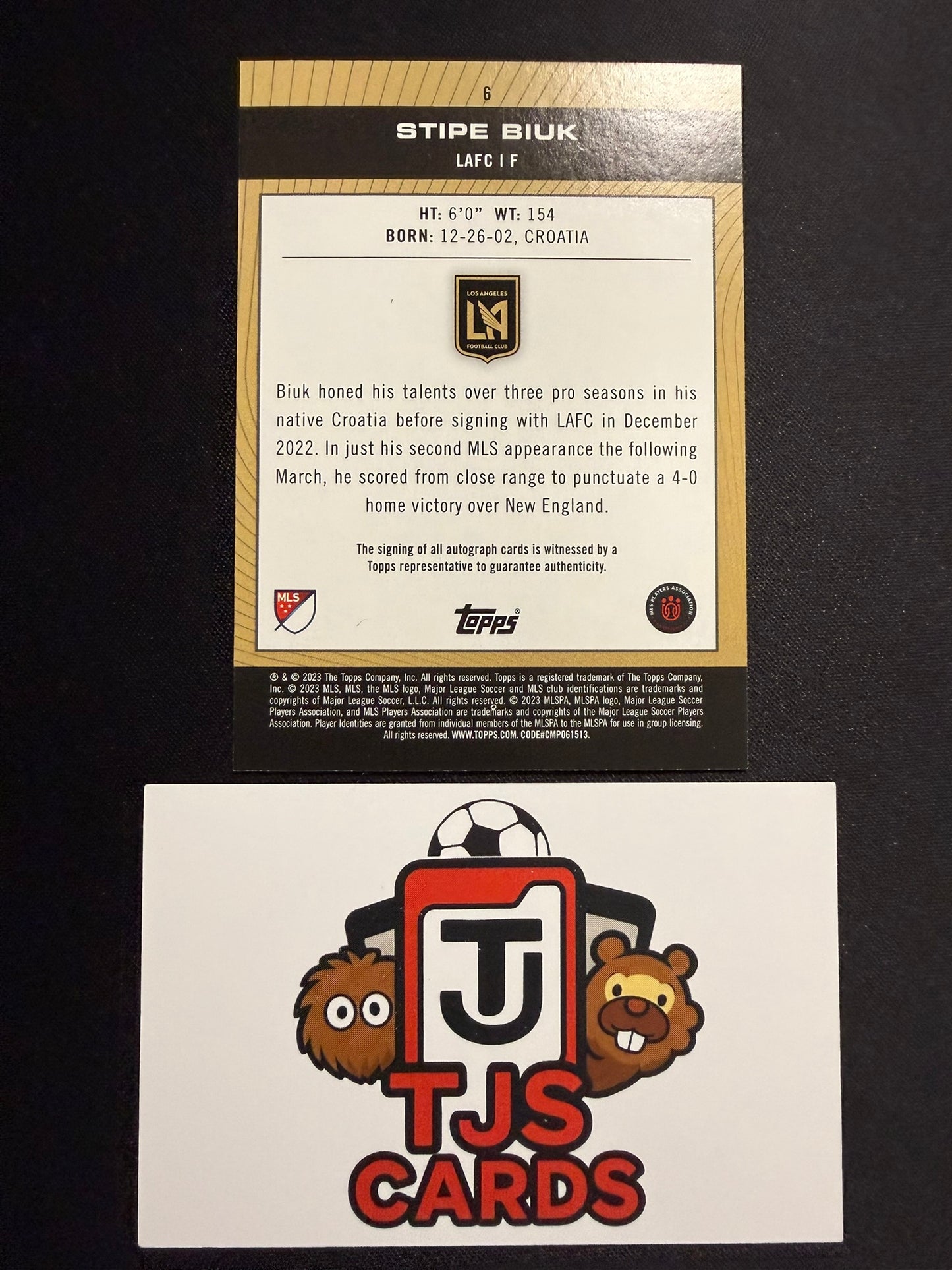 Stipe Biuk - Rookie Auto - TOPPS MLS 2023