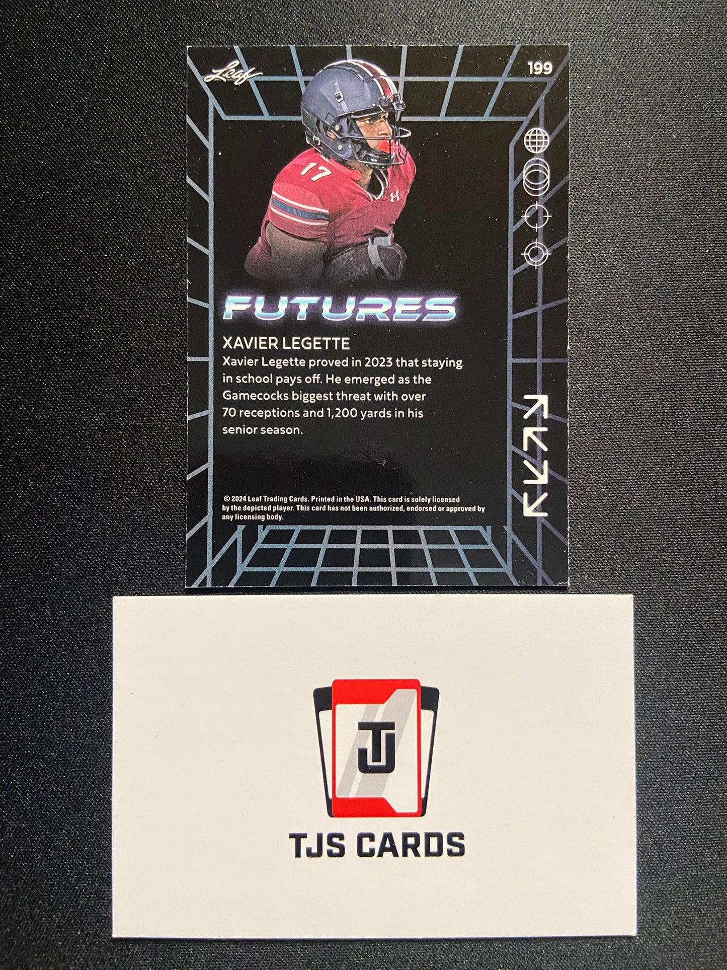 Xavier Legette - Red /199 - Leaf Futures 2024
