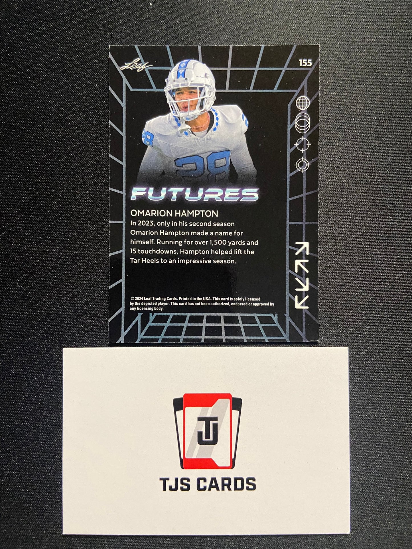 Omarion Hampton - Red /199 - Leaf Futures 2024