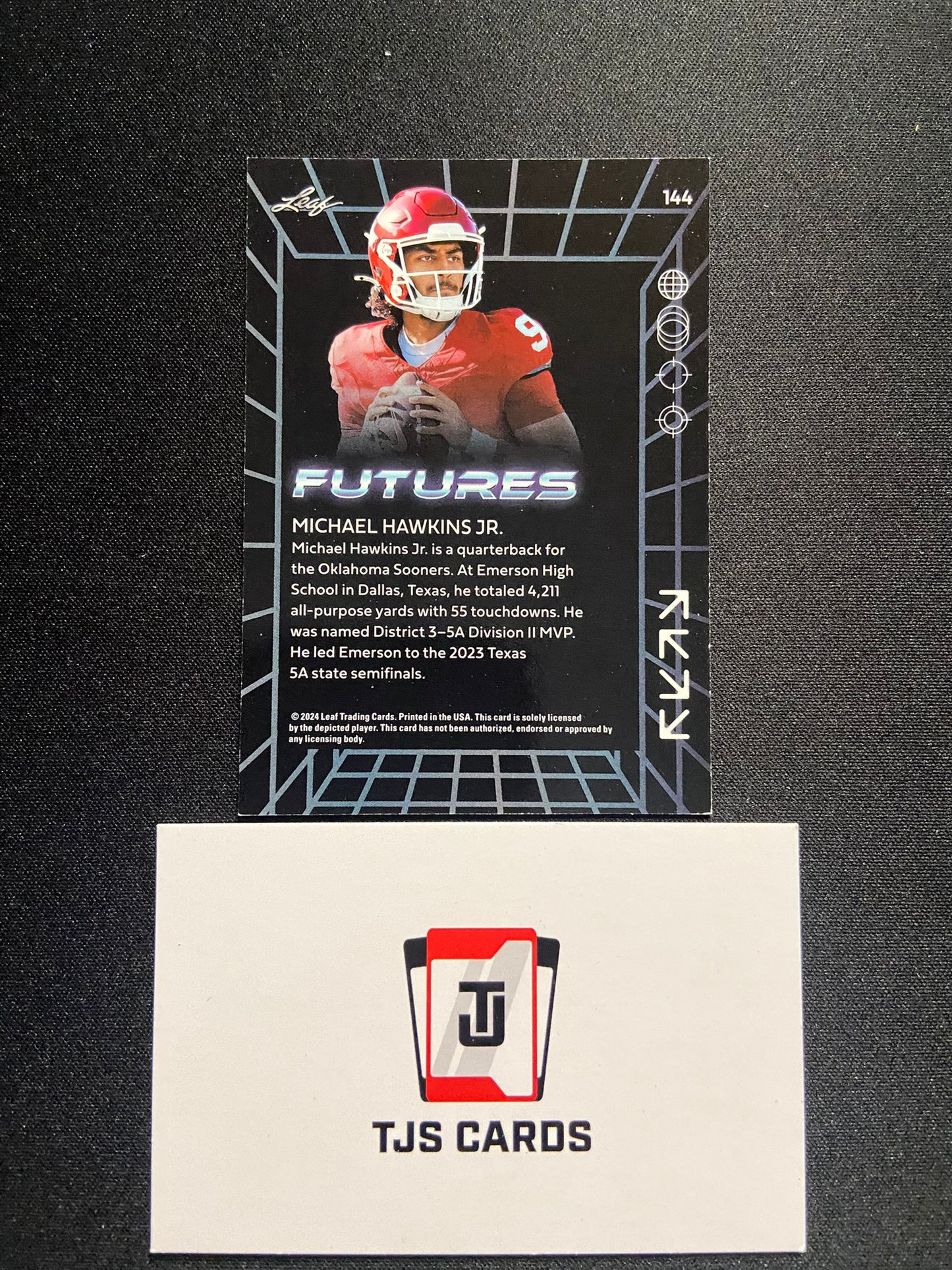 Michael Hawkins Jr. - Red /199 - Leaf Futures 2024