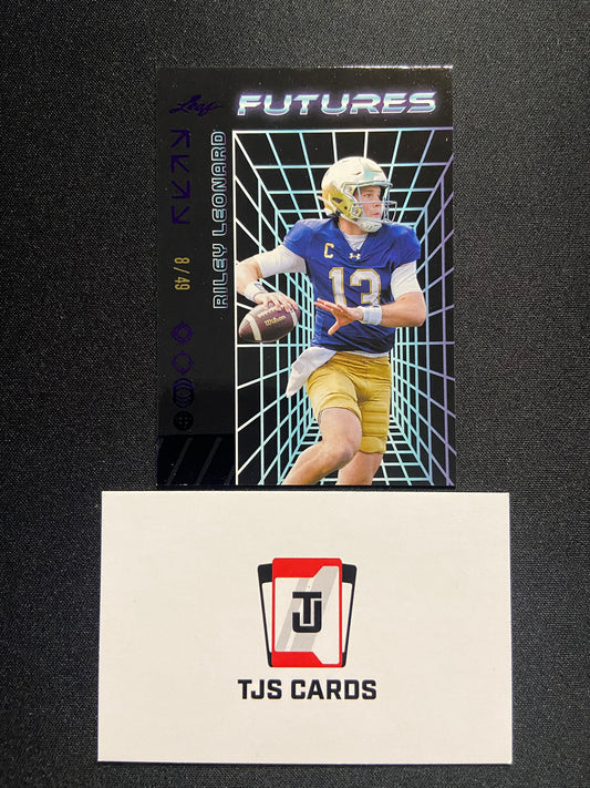 Riley Leonard - Purple /49 - Leaf Futures 2024
