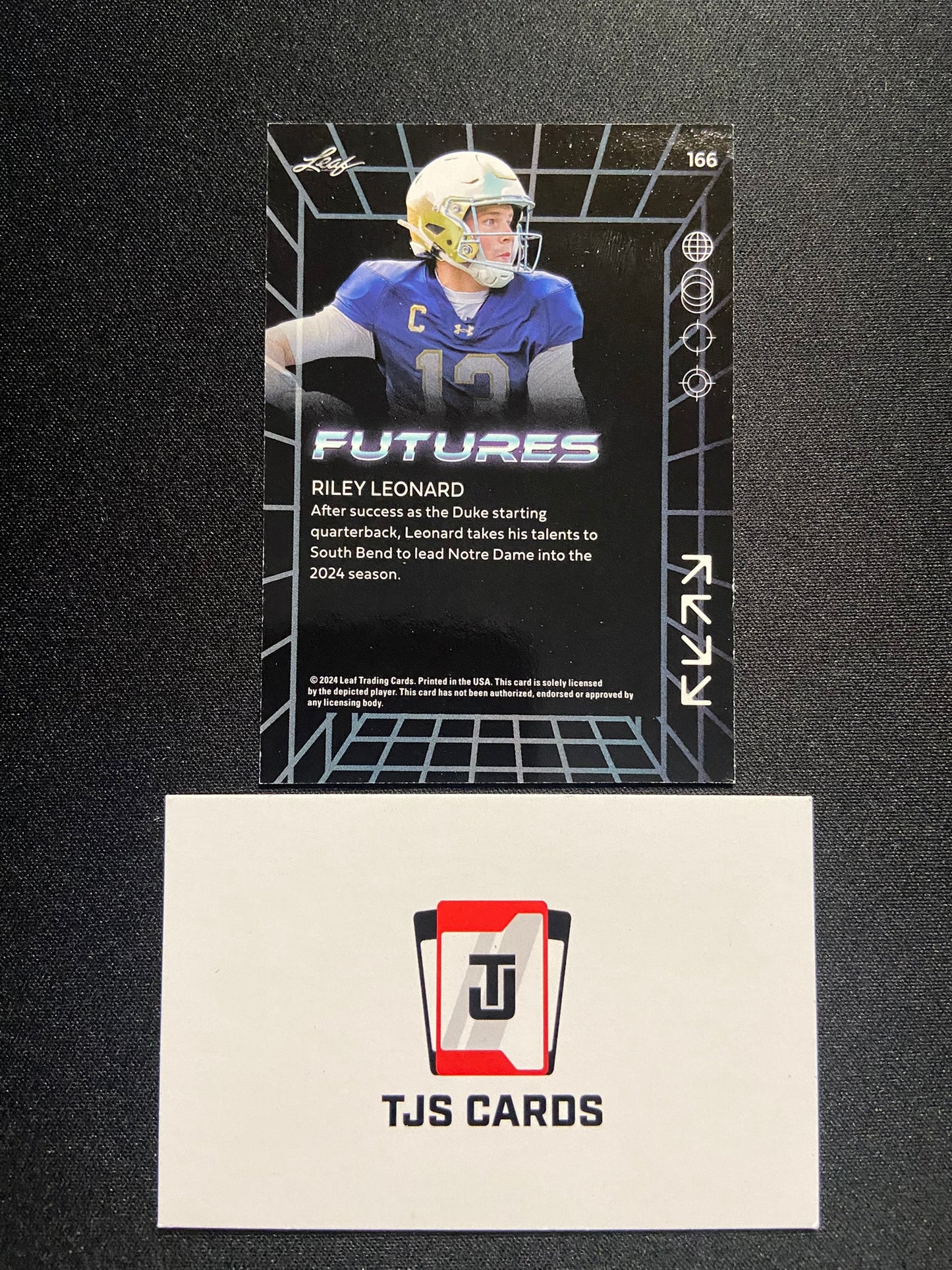 Riley Leonard - Purple /49 - Leaf Futures 2024