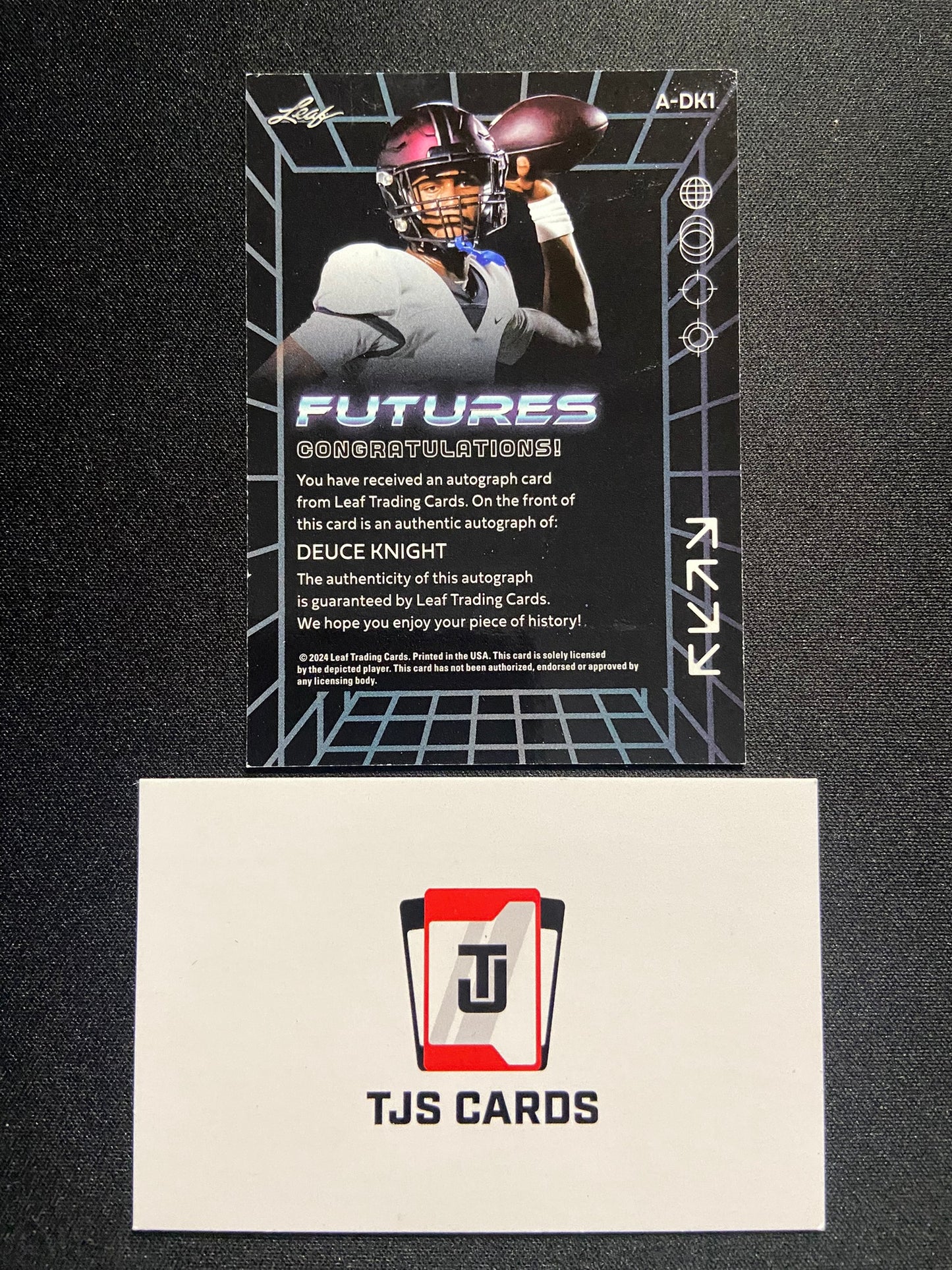 Deuce Knight - Red Auto 2/49 - Leaf Futures 2024
