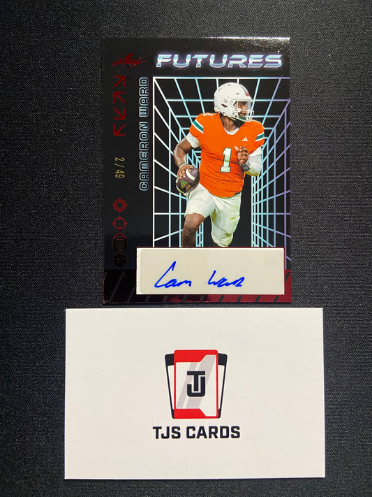 Cameron Ward - Red Auto /49 - Leaf Futures 2024