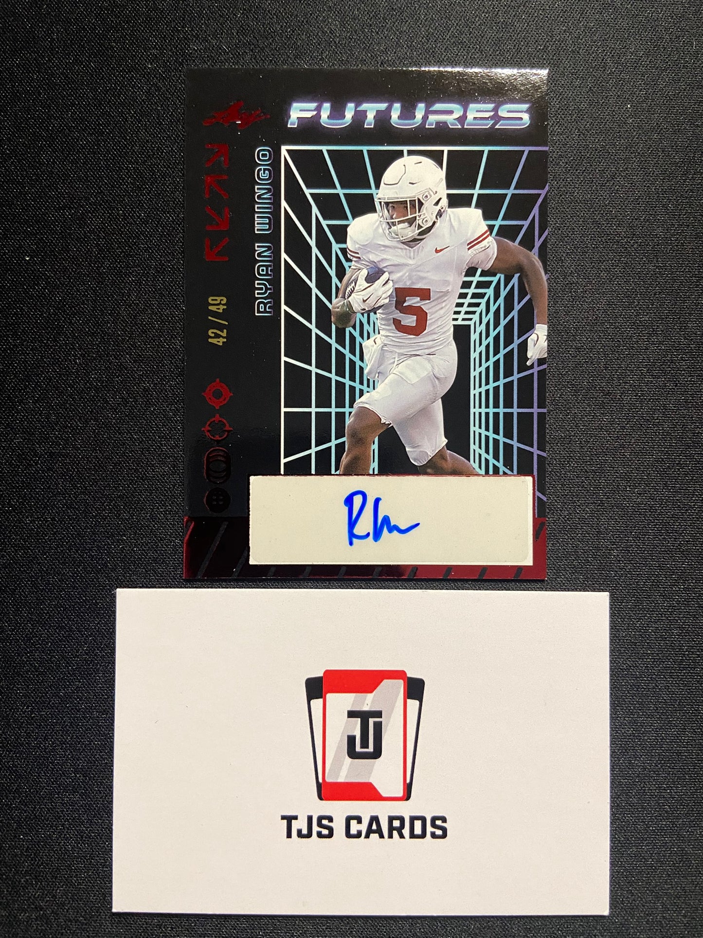 Ryan Wingo - Red Auto /49 - Leaf Futures 2024