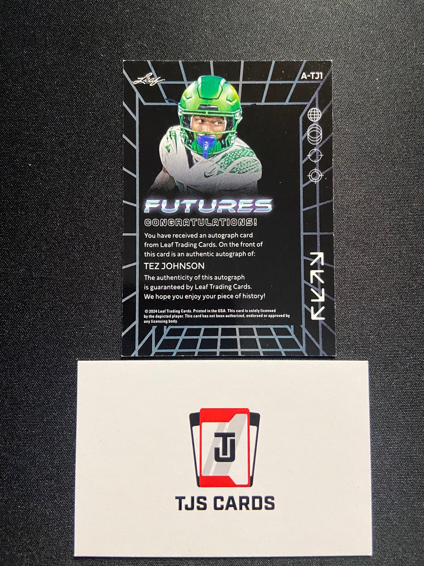 Tez Johnson - Red Auto /49 - Leaf Futures 2024