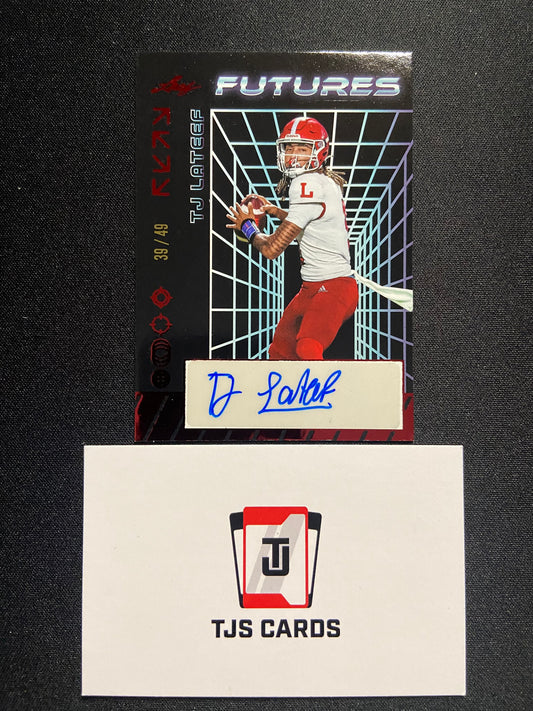 TJ Lateef - Red Auto /49 - Leaf Futures 2024