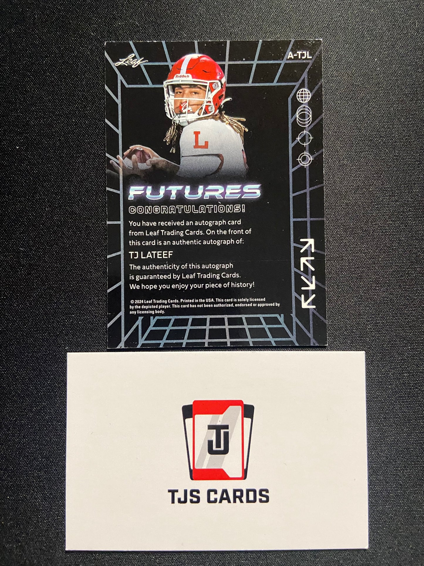 TJ Lateef - Red Auto /49 - Leaf Futures 2024