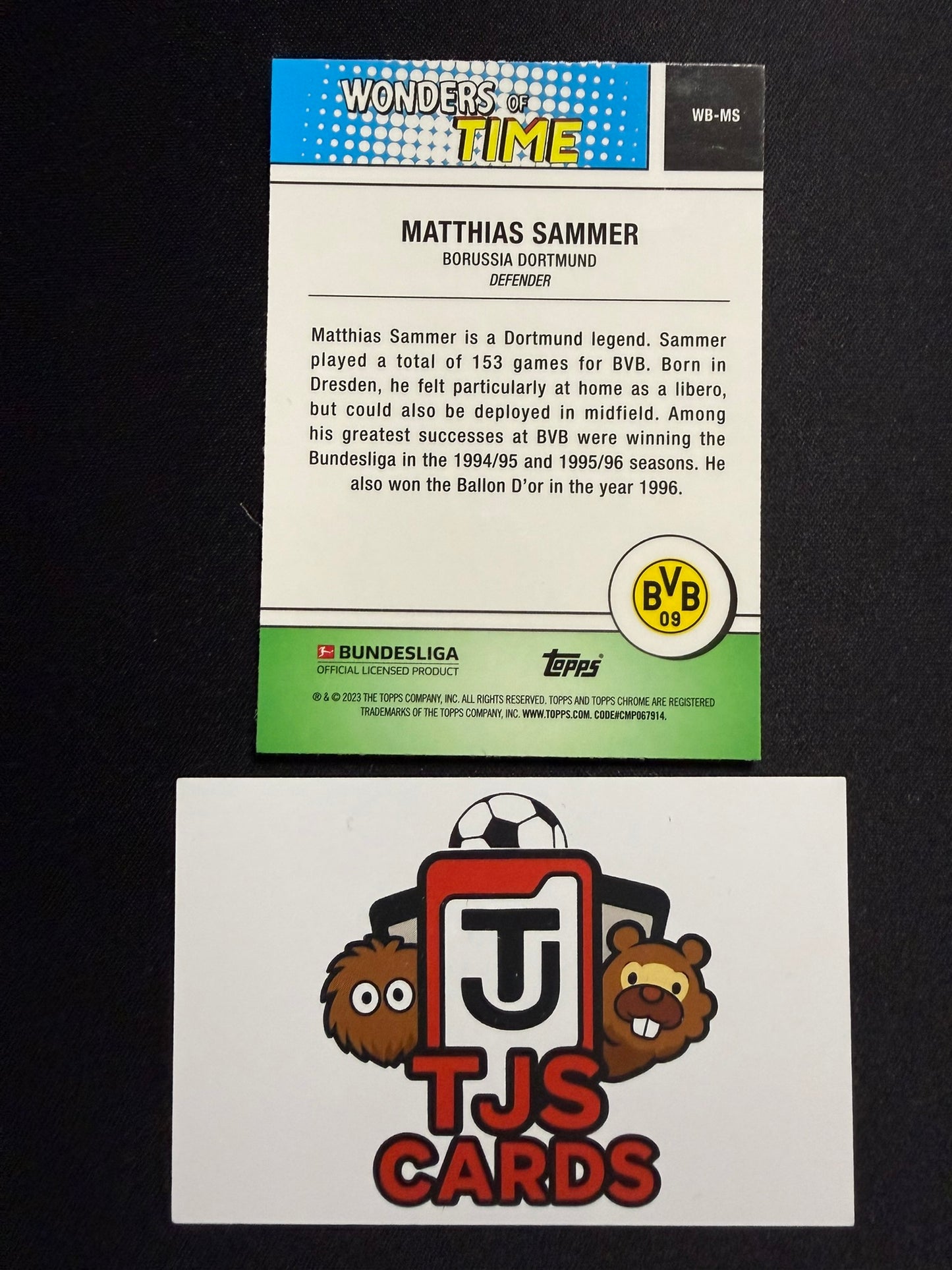 Matthias Sammer - Wonders Of Time Case Hit SP - TOPPS Bundesliga Chrome 2022/23