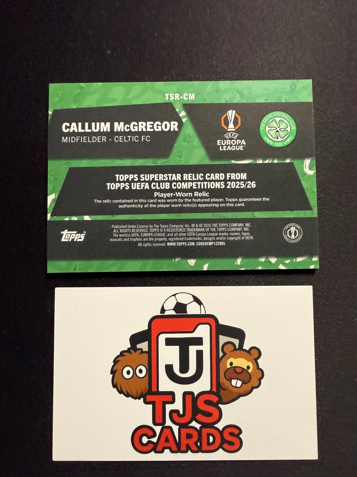 Callum McGregor - Gold Player-Worn Patch /50 - TOPPS UCC 2025/26