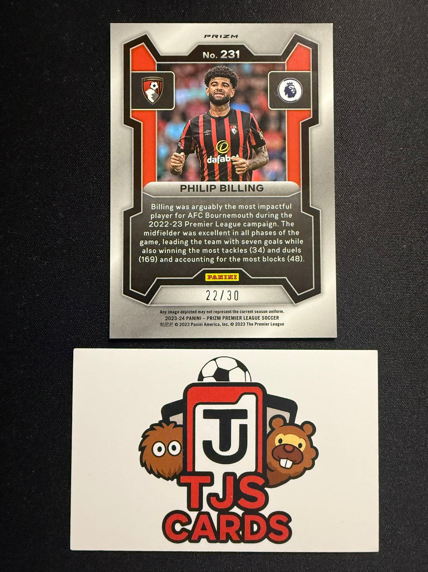Philip Billing - Red Choice /30 - Panini Prizm Premier League 2023/24