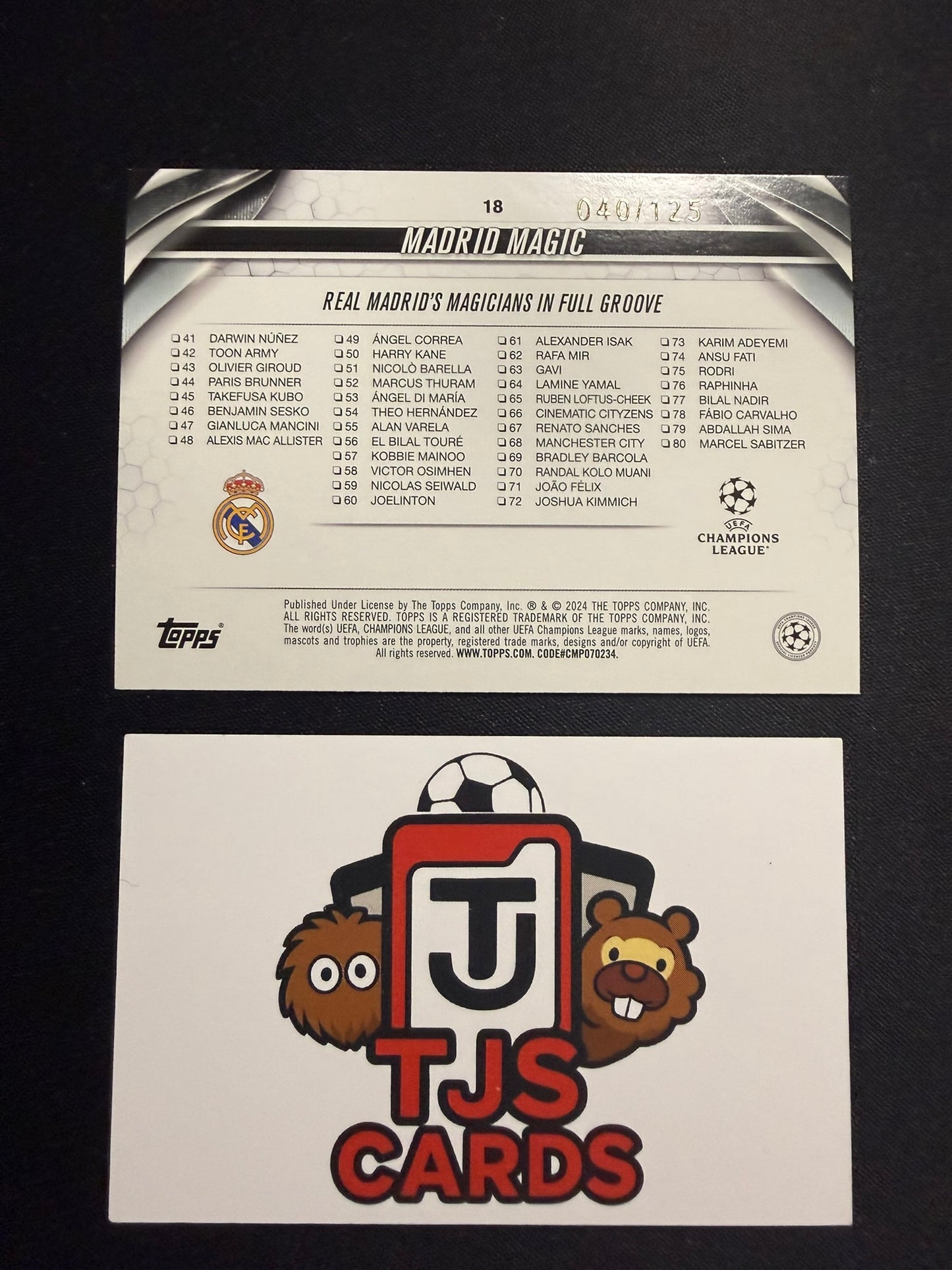 Madrid Magic - Blue Inferno /125 - TOPPS UCC 2023/24