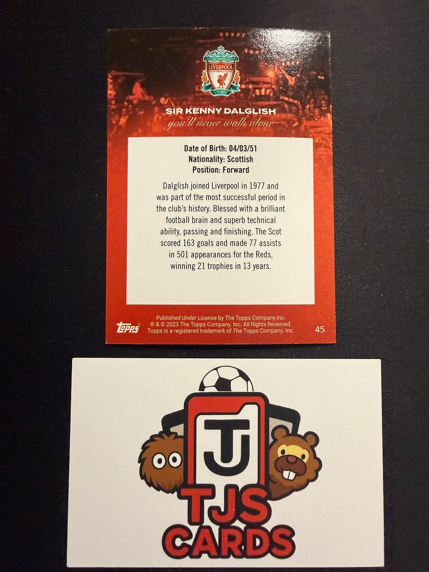 Kenny Dalglish - YNWA Aqua /250 - TOPPS Liverpool Team Set 2023/24