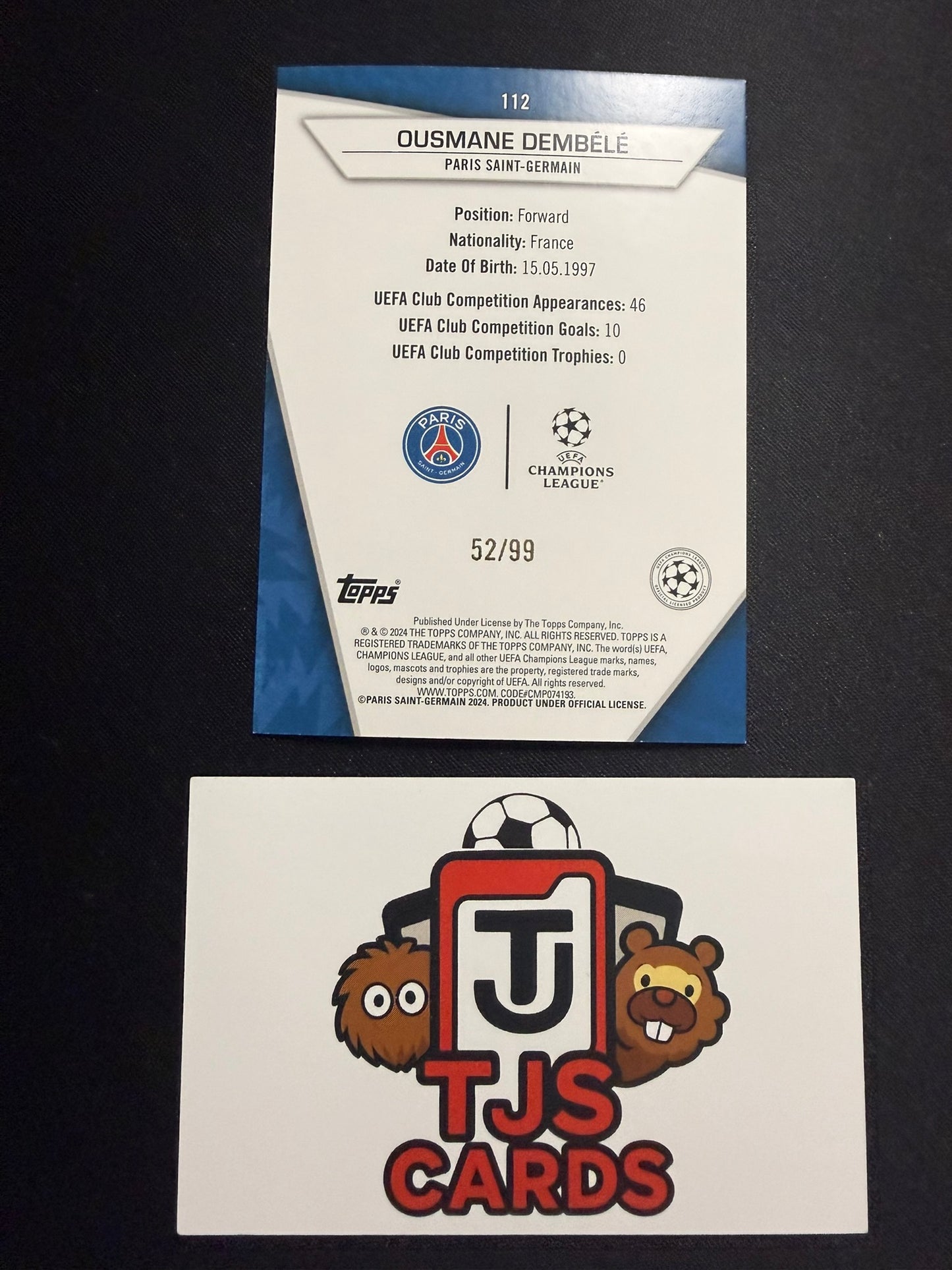 Ousmane Dembele - Ultra Rare /99 - TOPPS Superstars UCC 2023/24