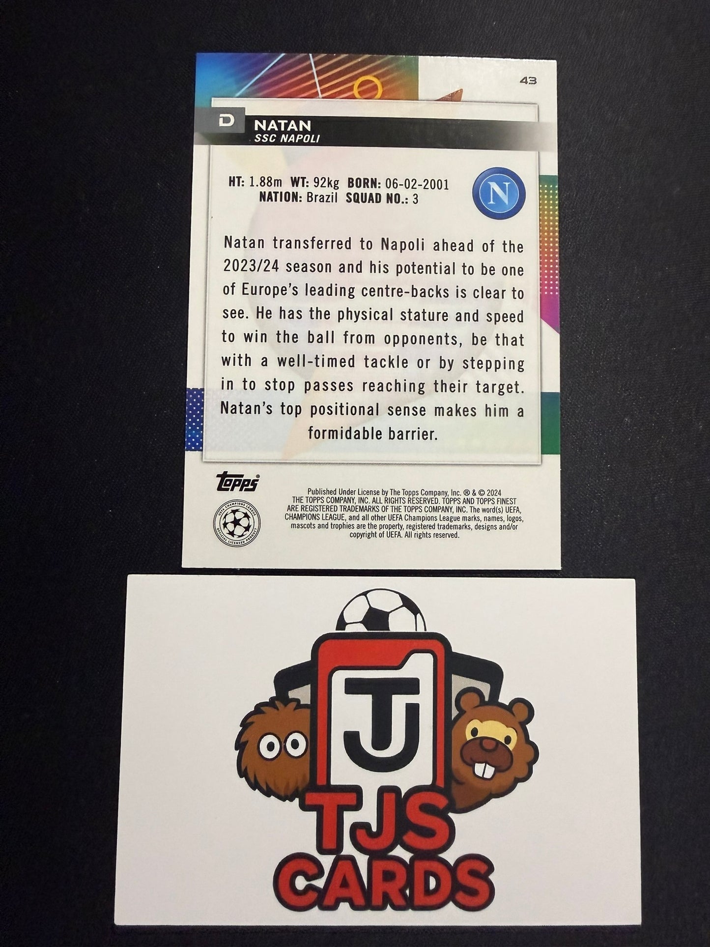 Natan - Rookie Blue /275 - TOPPS Finest UCC 2023/24
