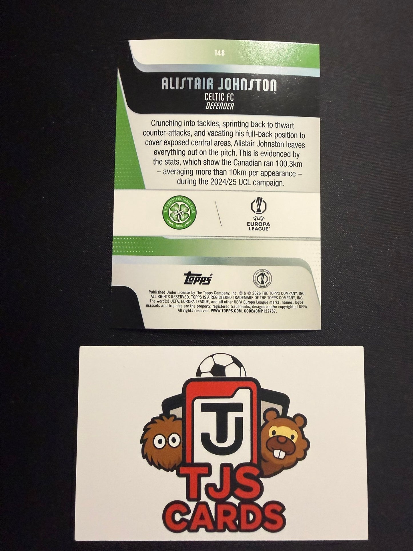 Alistair Johnston - Yellow Sparkle /299 - TOPPS UCC 2025/26