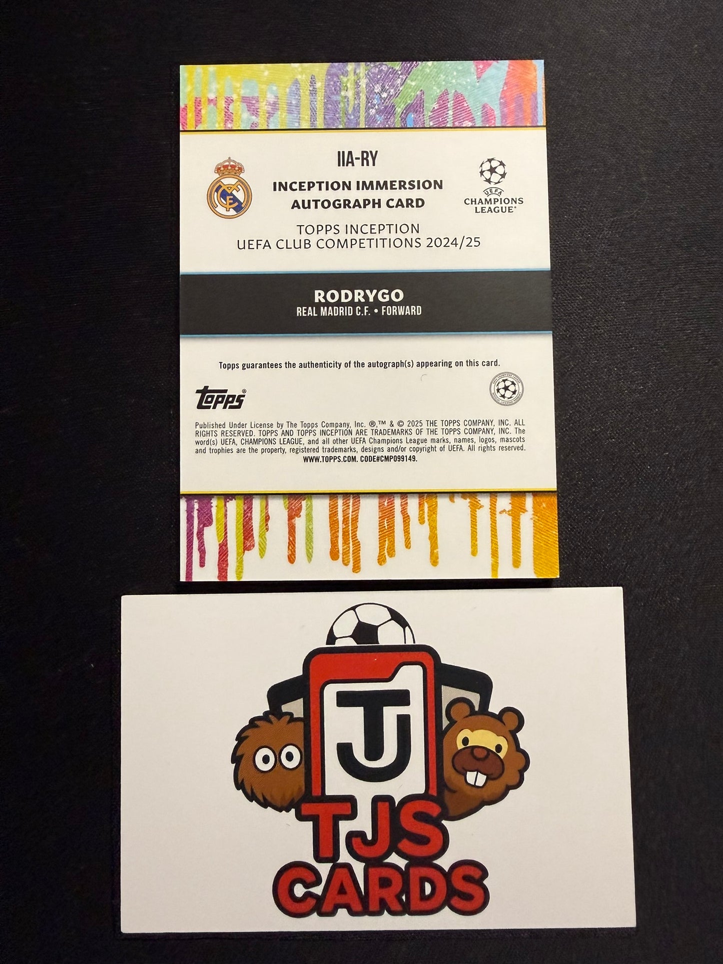 Rodrygo - Immersion Auto /100 - TOPPS Inception UCC 2024/25