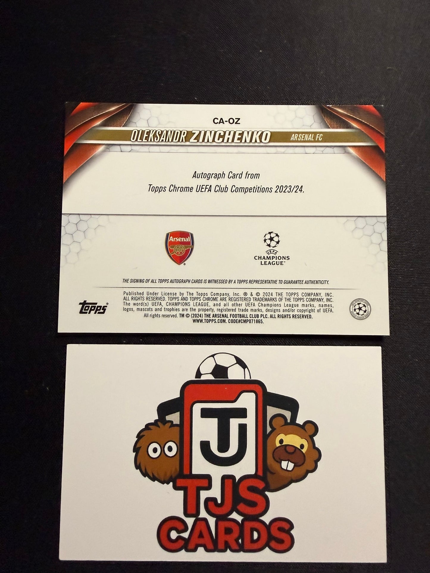 Oleksandr Zinchenko - Auto - TOPPS Chrome UCC 2023/24