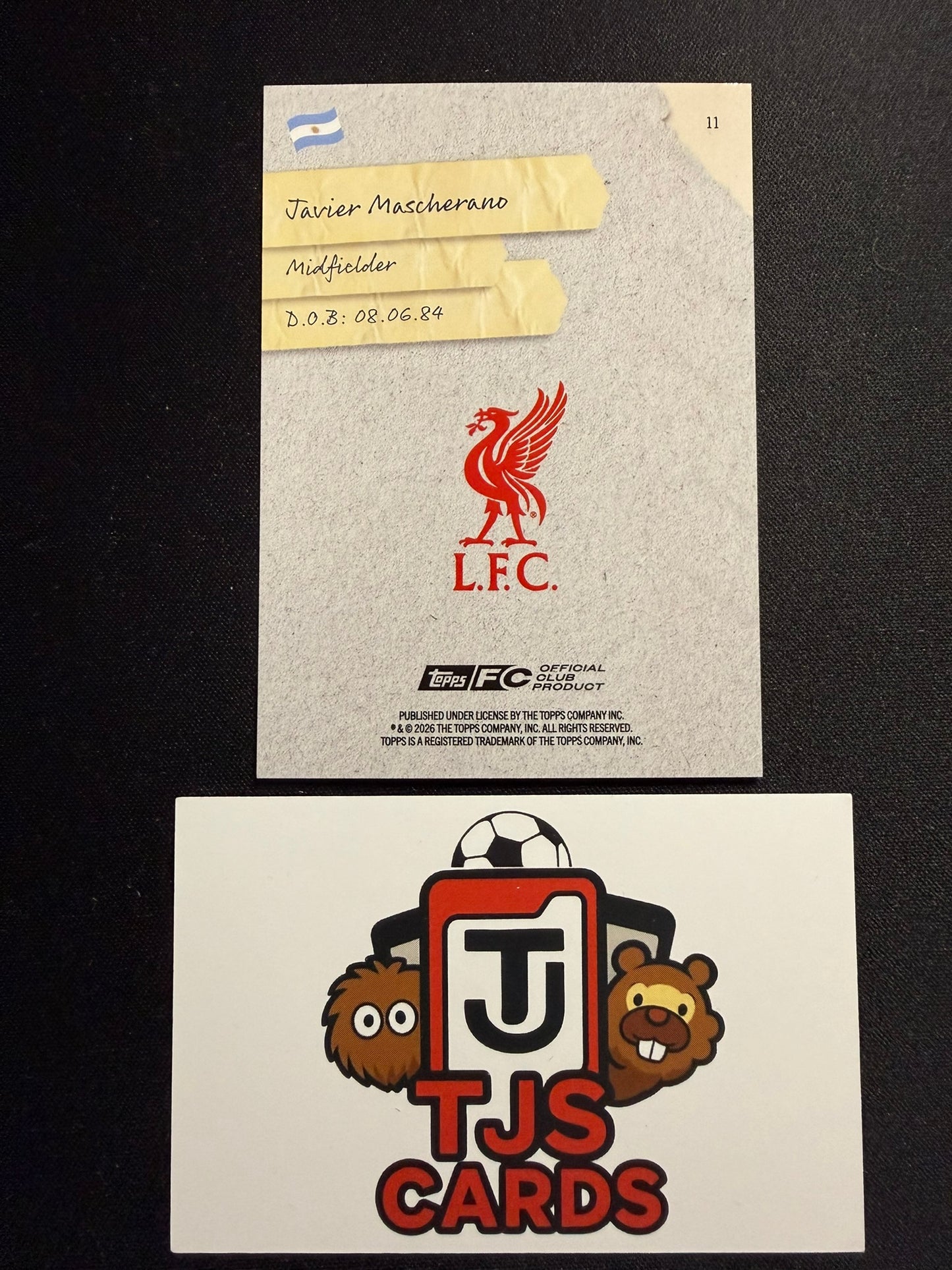 Javier Mascherano - Blue Stars /150 - TOPPS Liverpool Focus 2025/26