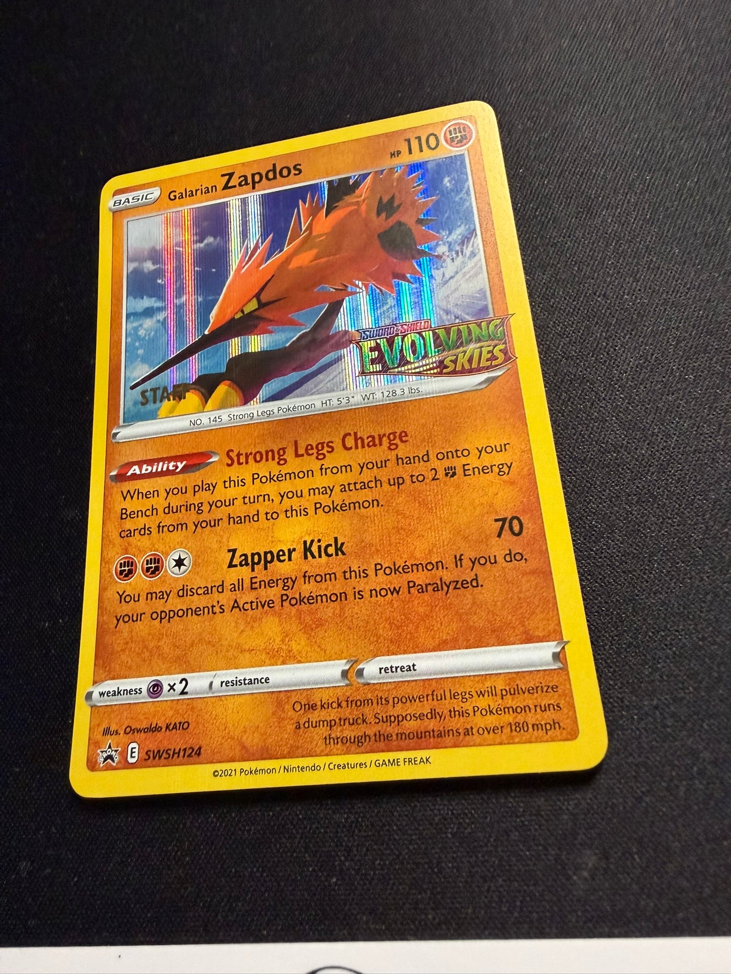 Galarian Zapdos - Evolving Skies Staff Promo SWSH124 - Pokemon