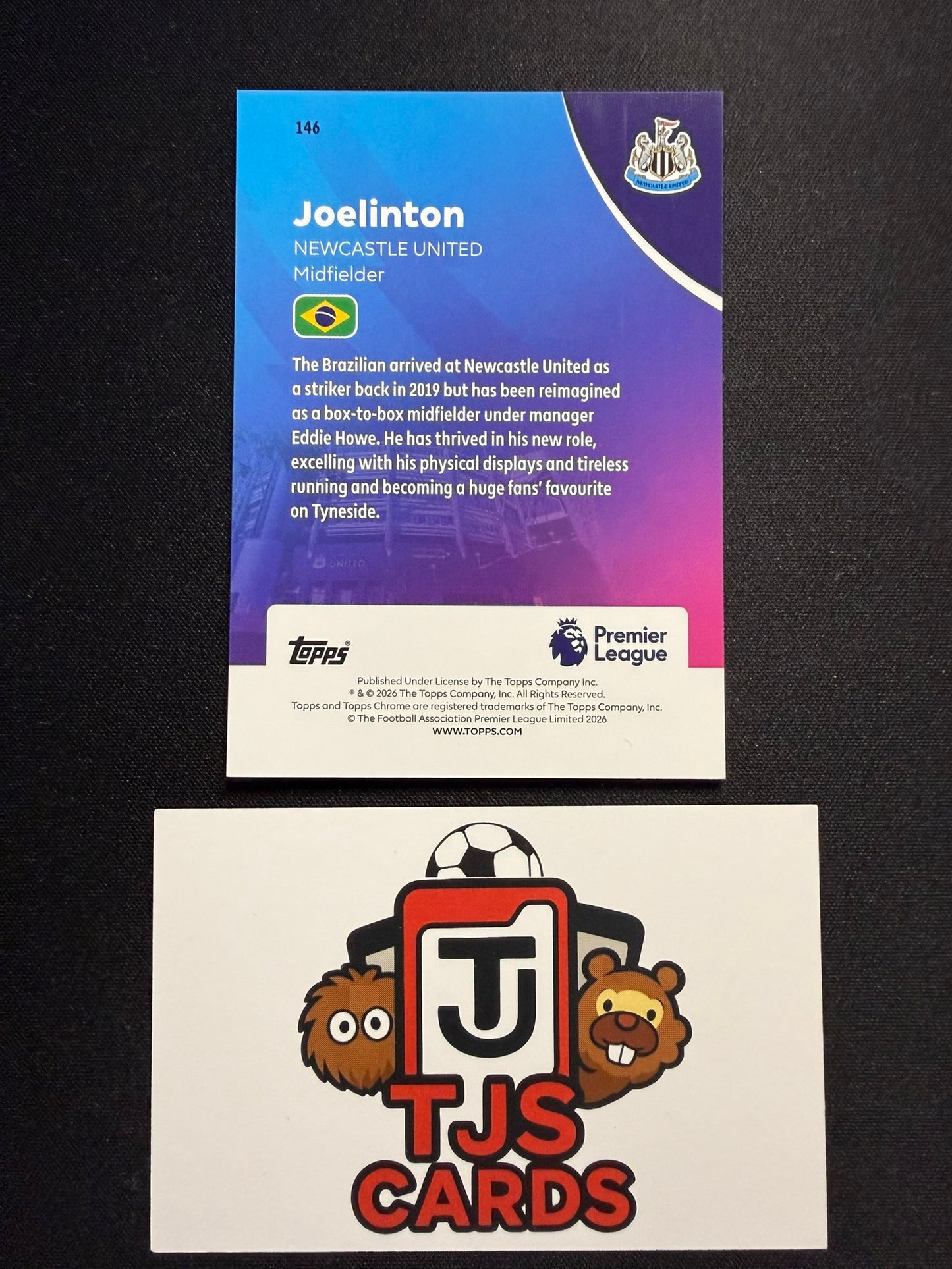 Joelinton - Blue Wave /150 - TOPPS Chrome Premier League 2026