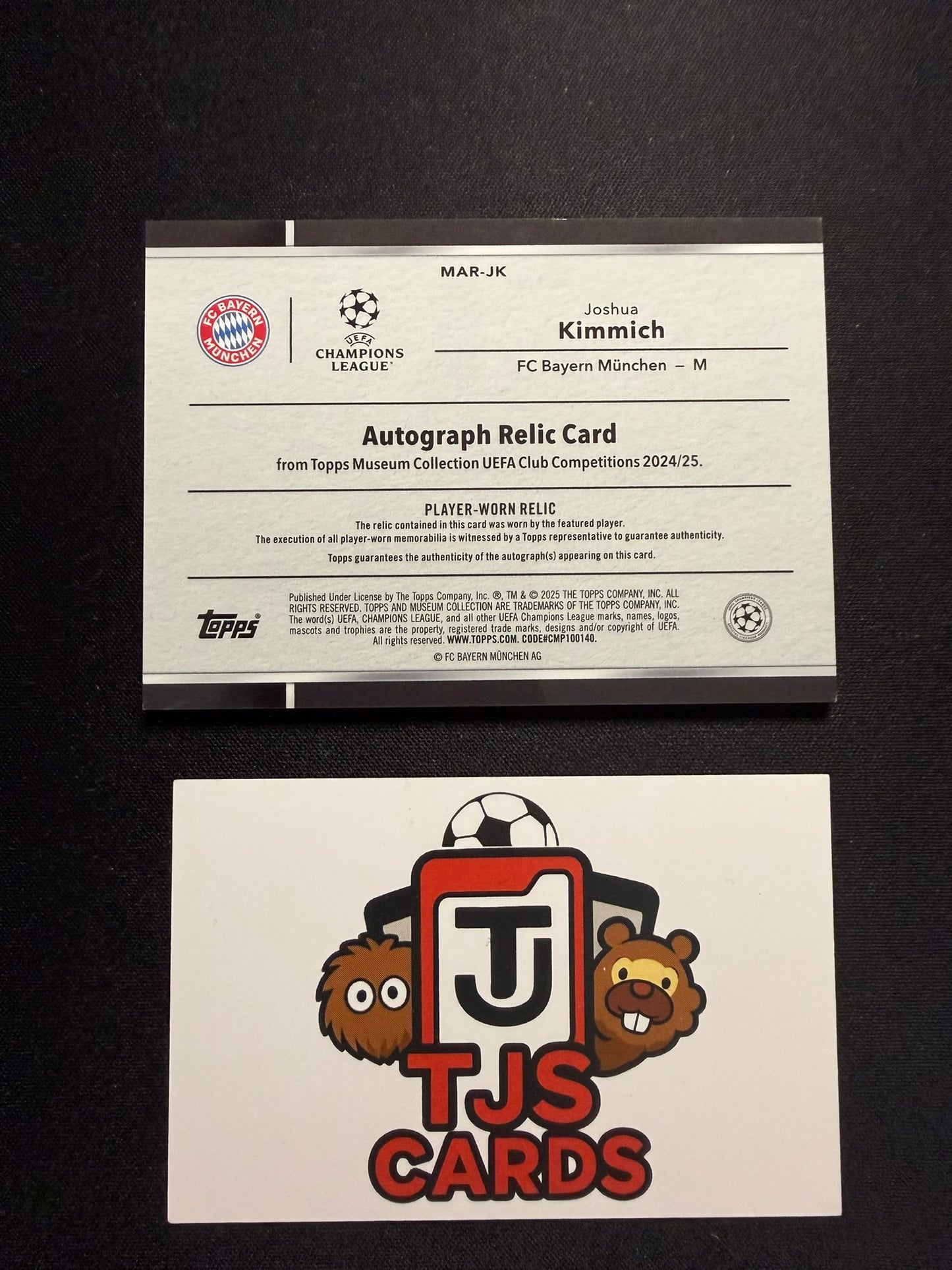 Joshua Kimmich - Patch Auto /150 - TOPPS Museum UCC 2024/25