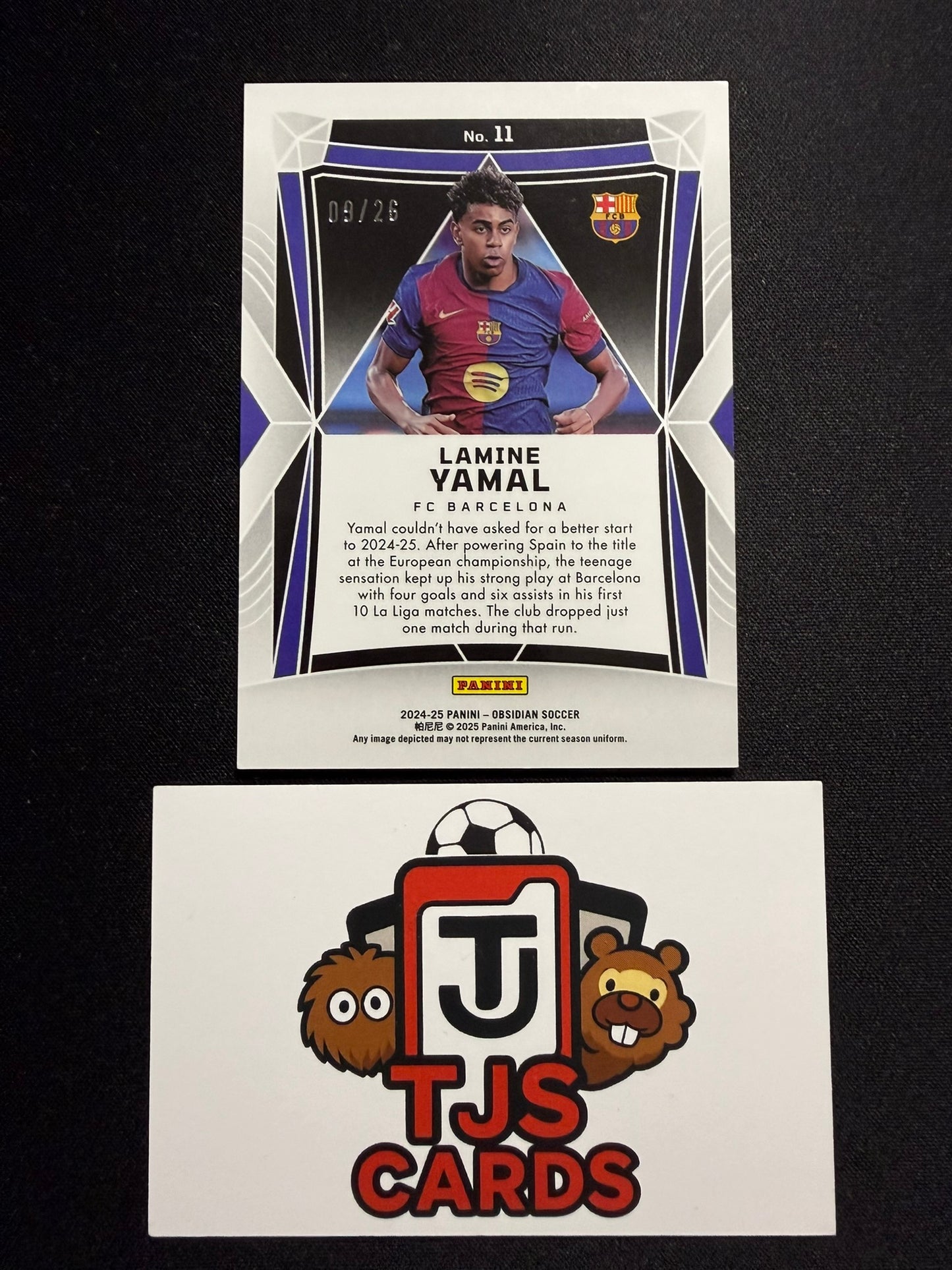 Lamine Yamal - Jade /26 - Panini Obsidian 2024/25