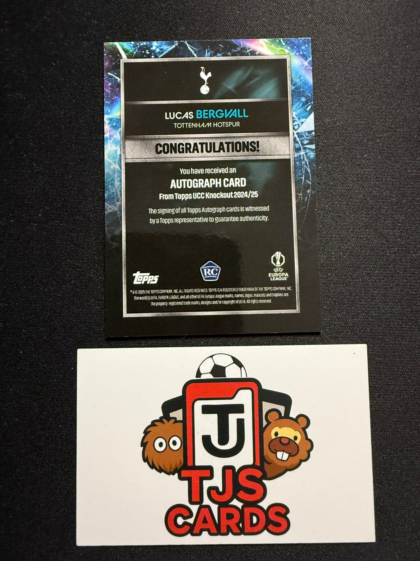 Lucas Bergvall - Rookie Auto /49 - TOPPS UCC Knockout 2024/25