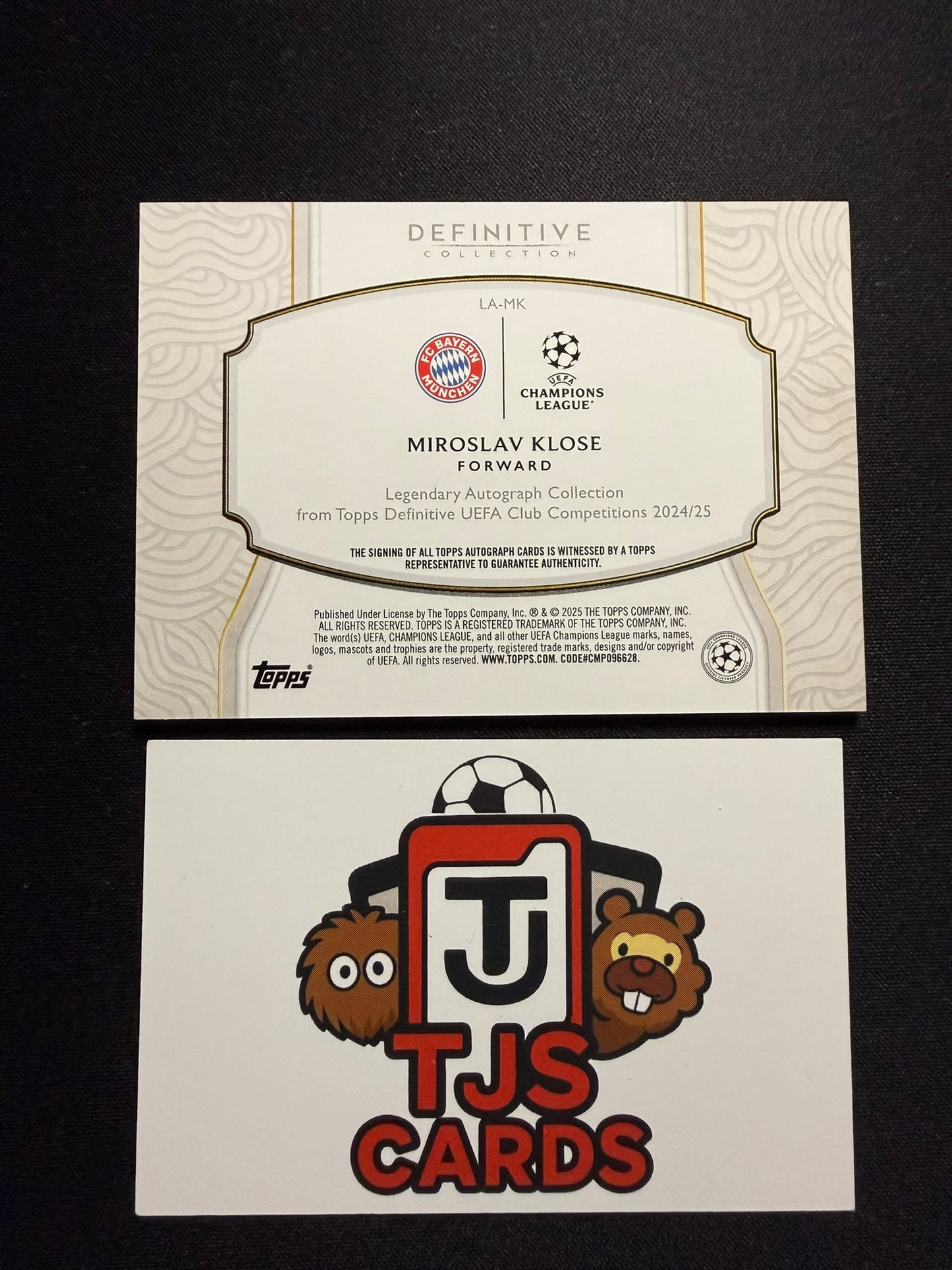 Miroslav Klose - On-Card Auto /25 - TOPPS Definitive UCC 2024/25