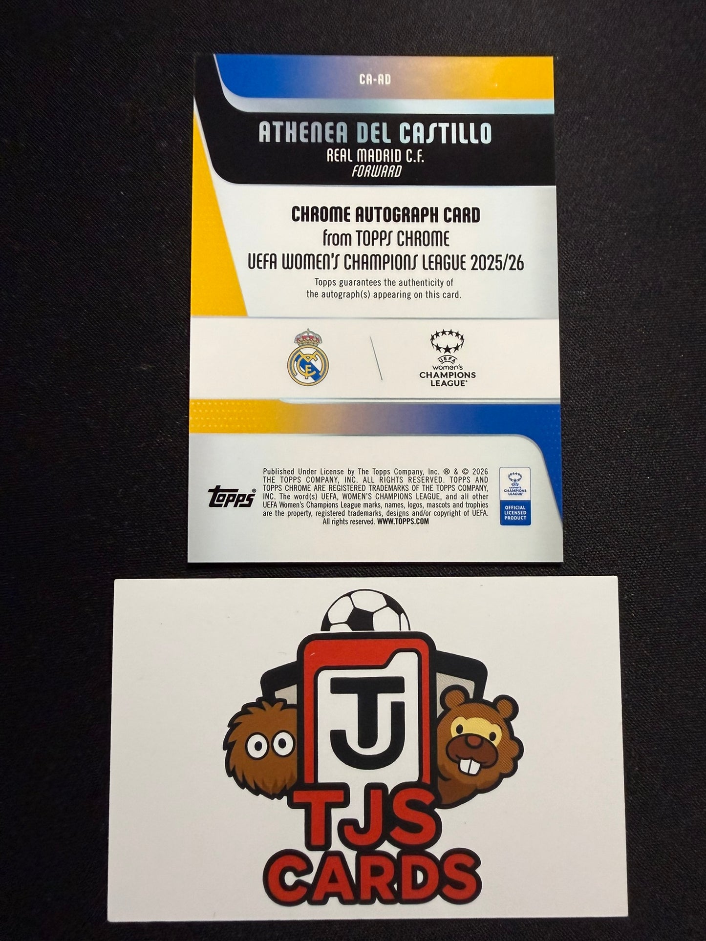 Athenea Del Castillo - Inferno Auto /35 - TOPPS Chrome UWCL 2025/26